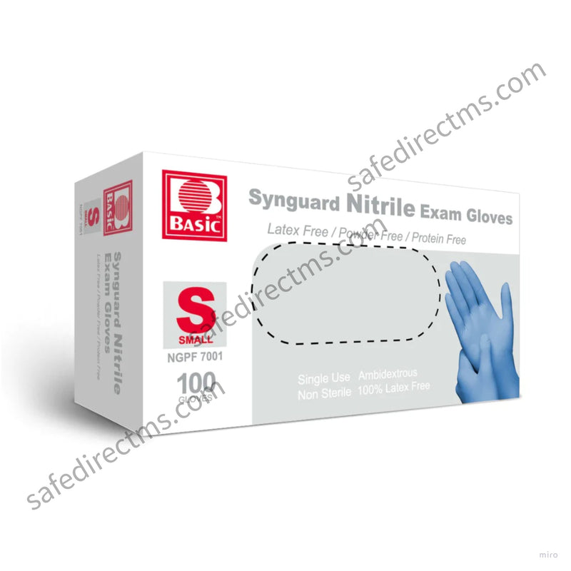 Disposable Nitrile Gloves - Synguard Size: S (100 Gloves/ Box)